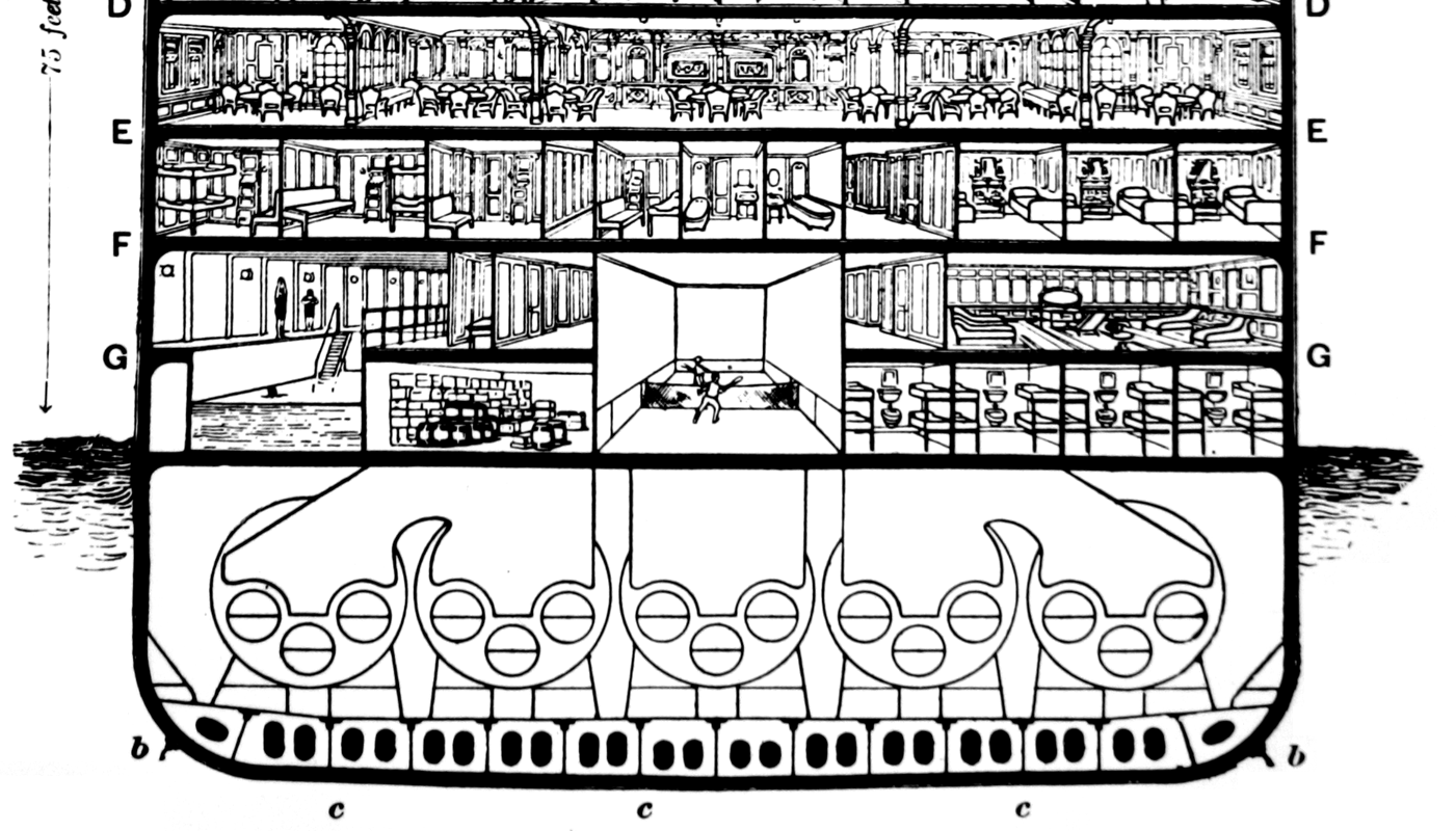 RMS Titanic deck plan third class